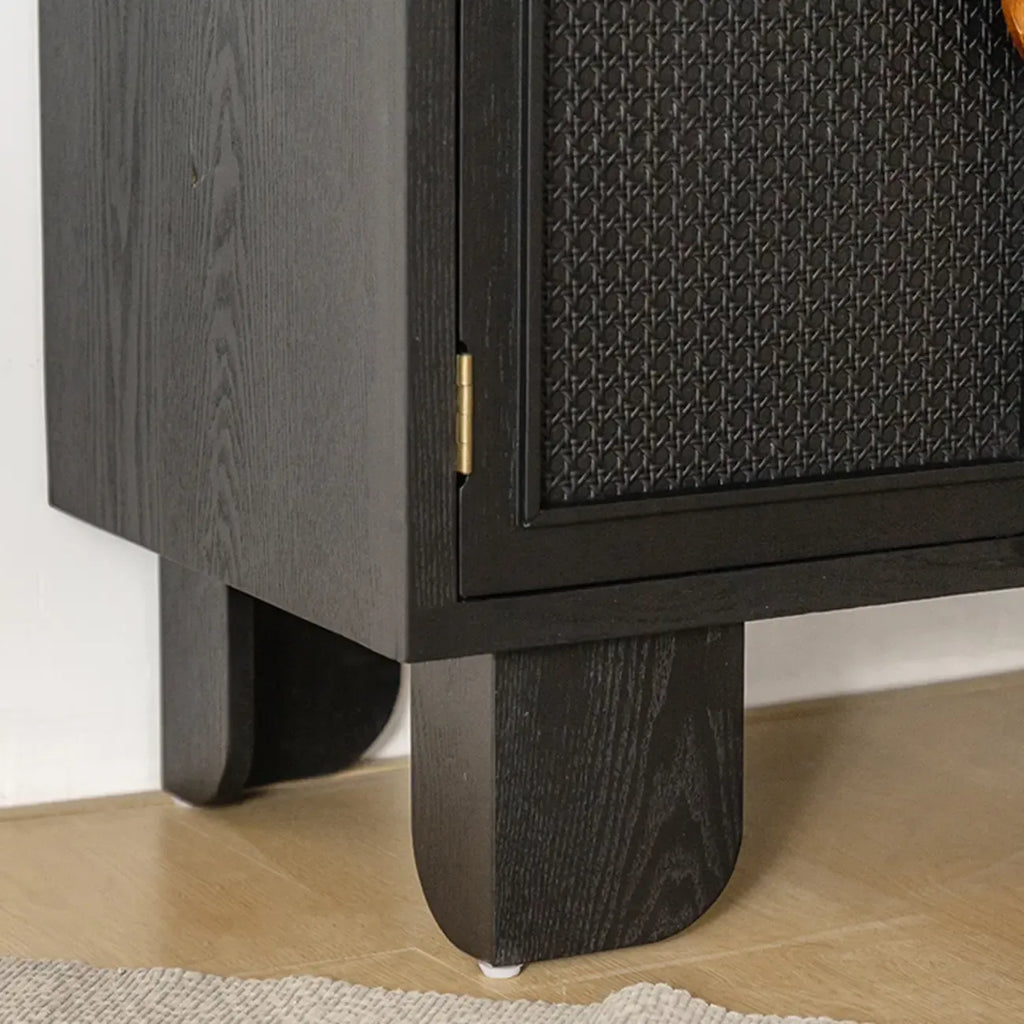 Buffet de rangement décontracté noir anthracite avec tiroirs