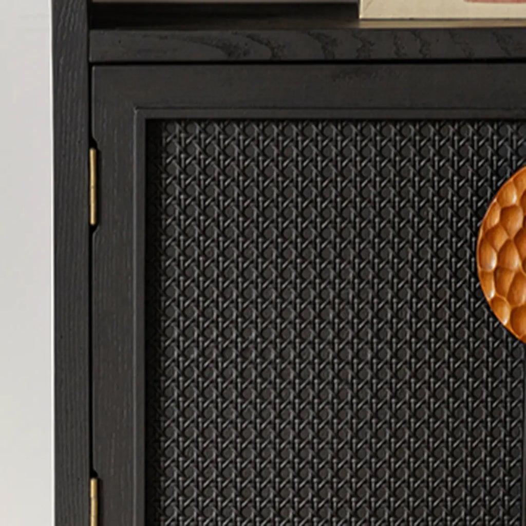 Buffet de rangement décontracté noir anthracite avec tiroirs