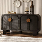 Buffet de rangement décontracté noir anthracite avec tiroirs
