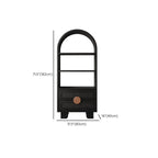 Buffet de rangement décontracté noir anthracite avec tiroirs