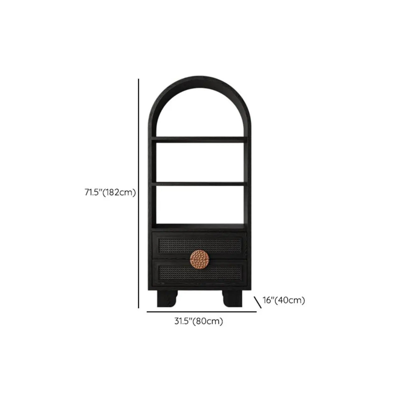 Buffet de rangement décontracté noir anthracite avec tiroirs