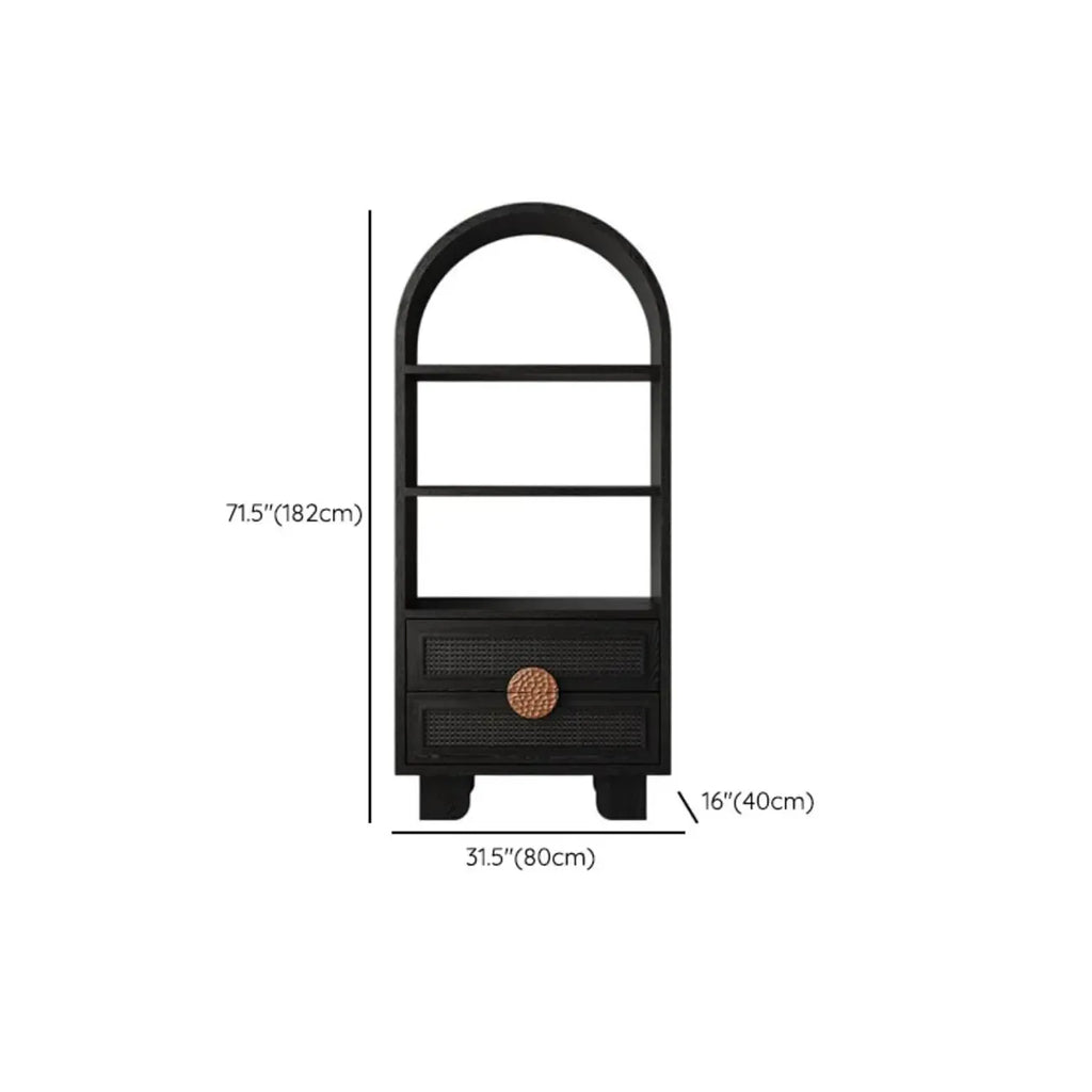 Buffet de rangement décontracté noir anthracite avec tiroirs