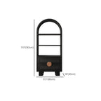 Buffet de rangement décontracté noir anthracite avec tiroirs