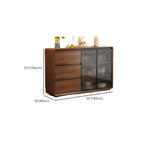 Buffet décontracté en bois couleur expresso avec tiroirs