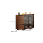 Buffet décontracté en bois couleur expresso avec tiroirs