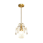 Suspension de luxe avec accents de cristal doré