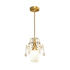 Suspension de luxe avec accents de cristal doré