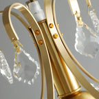 Suspension de luxe avec accents de cristal doré