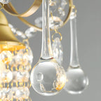 Suspension de luxe avec accents de cristal doré