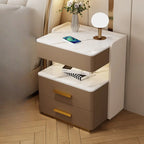 Table de chevet avec tiroir de rangement et chargeur sans fil LED