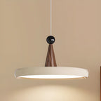 Suspension géométrique moderne en acrylique crème avec variateur multiple
