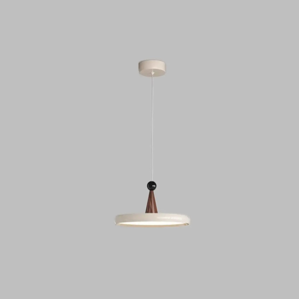 Suspension géométrique moderne en acrylique crème avec variateur multiple