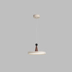 Suspension géométrique moderne en acrylique crème avec variateur multiple