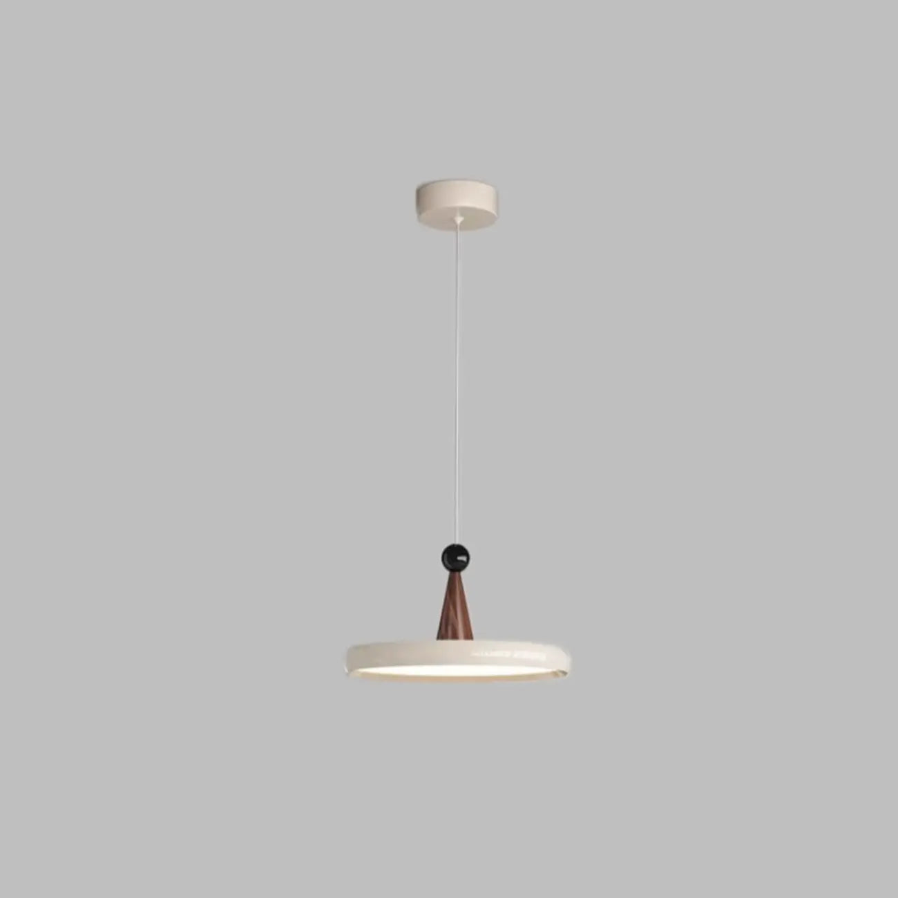 Suspension géométrique moderne en acrylique crème avec variateur multiple