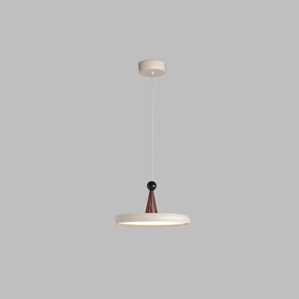 Suspension géométrique moderne en acrylique crème avec variateur multiple