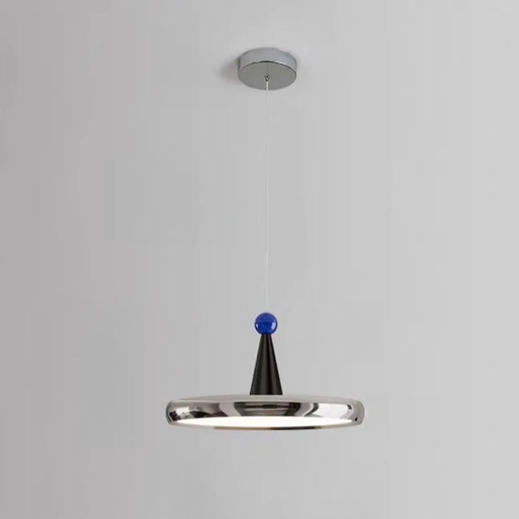 Suspension géométrique moderne en acrylique crème avec variateur multiple