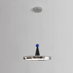 Suspension géométrique moderne en acrylique crème avec variateur multiple