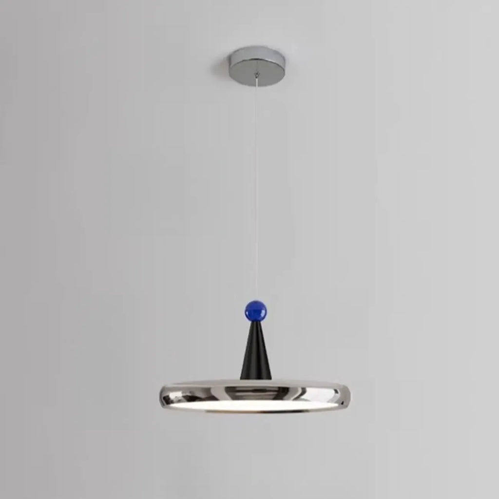 Suspension géométrique moderne en acrylique crème avec variateur multiple