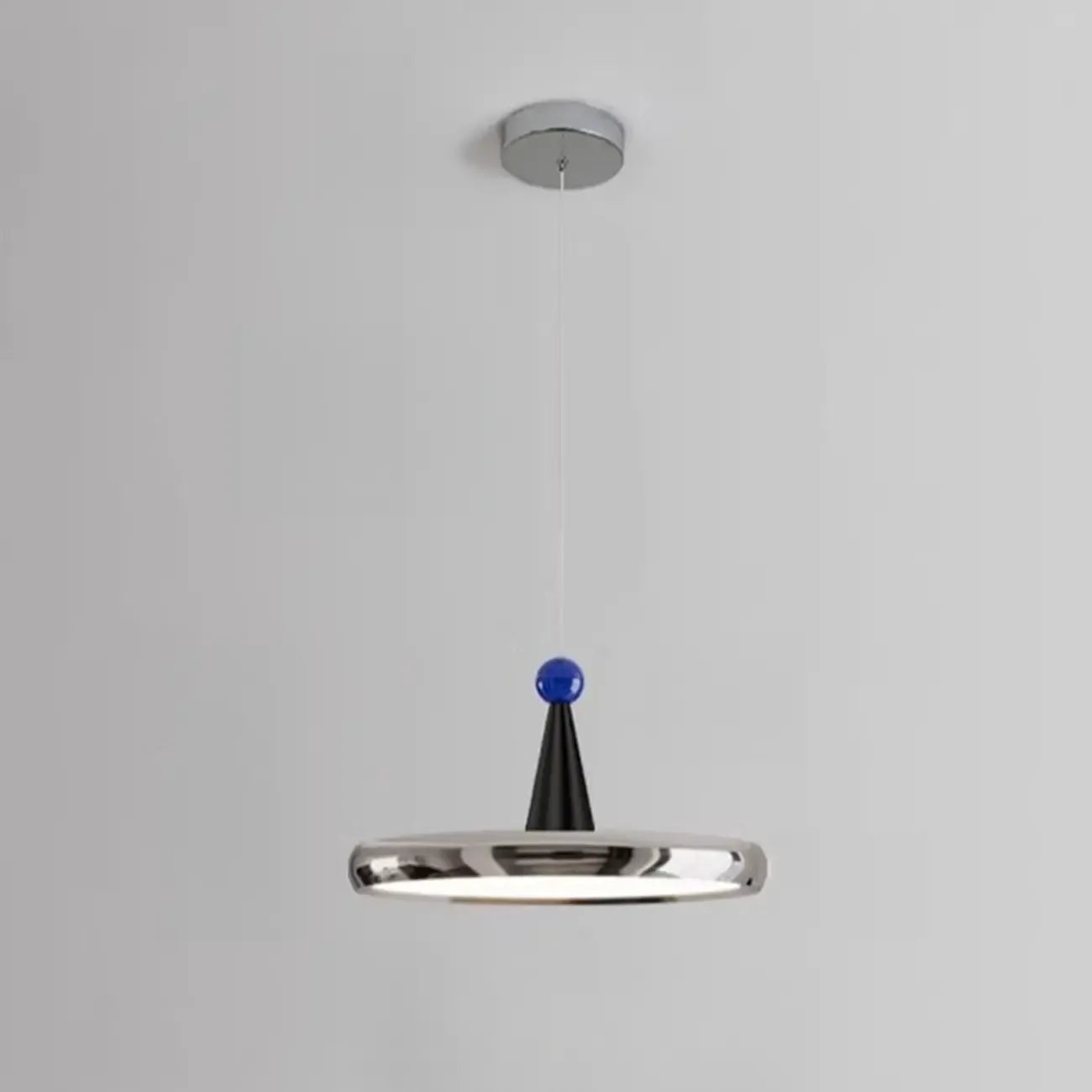 Suspension géométrique moderne en acrylique crème avec variateur multiple