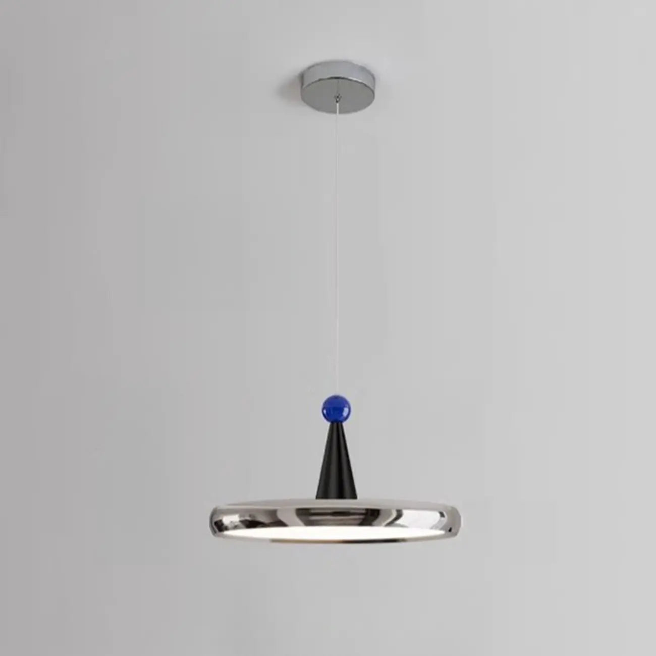 Suspension géométrique moderne en acrylique crème avec variateur multiple