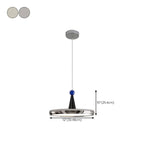Suspension géométrique moderne en acrylique crème avec variateur multiple