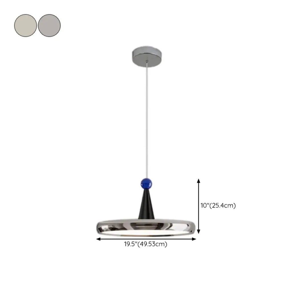 Suspension géométrique moderne en acrylique crème avec variateur multiple