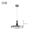 Suspension géométrique moderne en acrylique crème avec variateur multiple