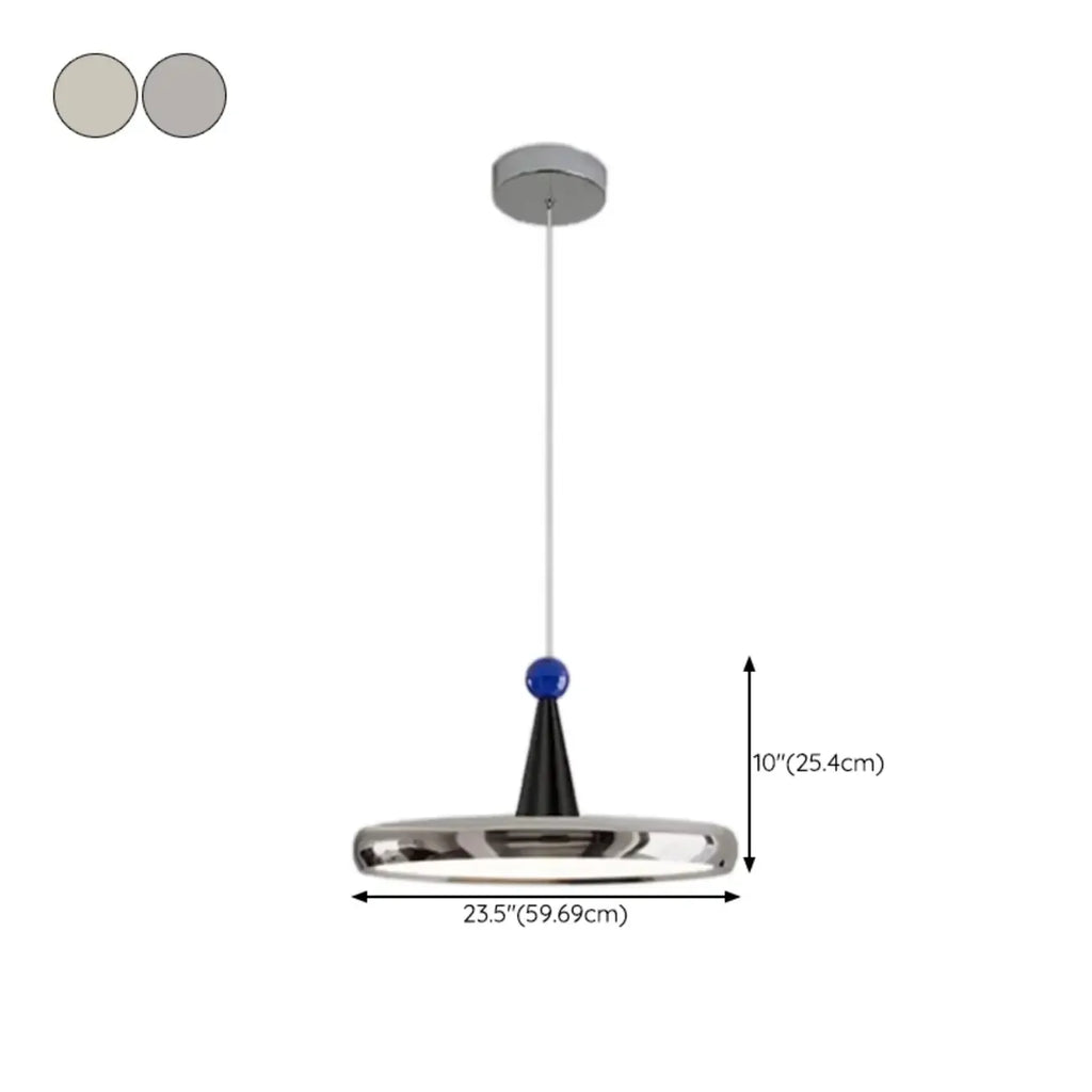Suspension géométrique moderne en acrylique crème avec variateur multiple