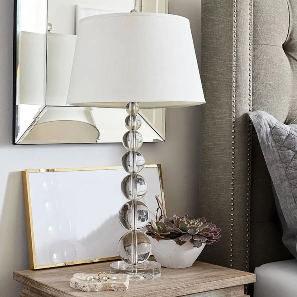 Lampe de table LED en cristal pour chambre d'enfant