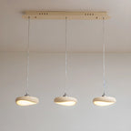 Suspension moderne à 3 lumières ondulées en acrylique beige
