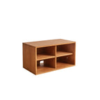 Bibliothèque cubique contemporaine en bois de noyer