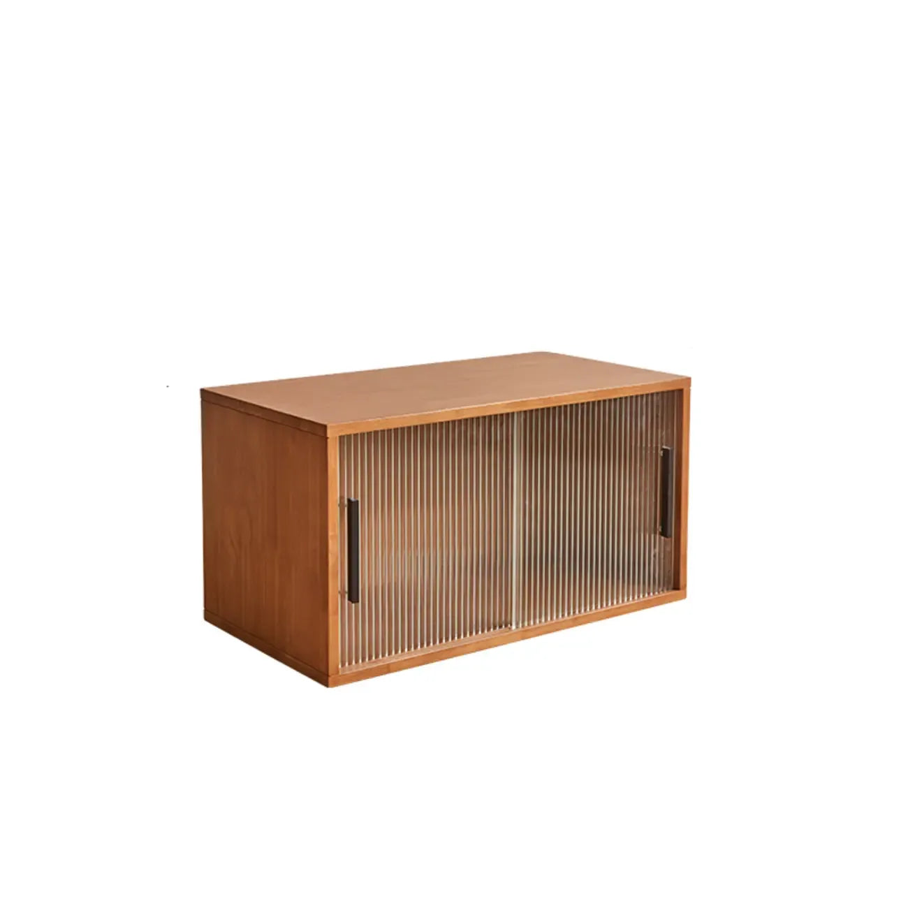 Bibliothèque cubique contemporaine en bois de noyer