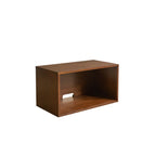 Bibliothèque cubique contemporaine en bois de noyer
