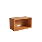 Bibliothèque cubique contemporaine en bois de noyer