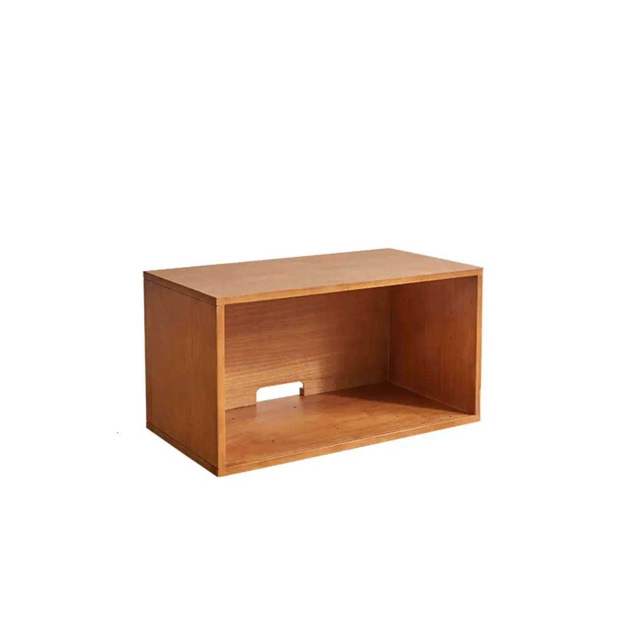 Bibliothèque cubique contemporaine en bois de noyer