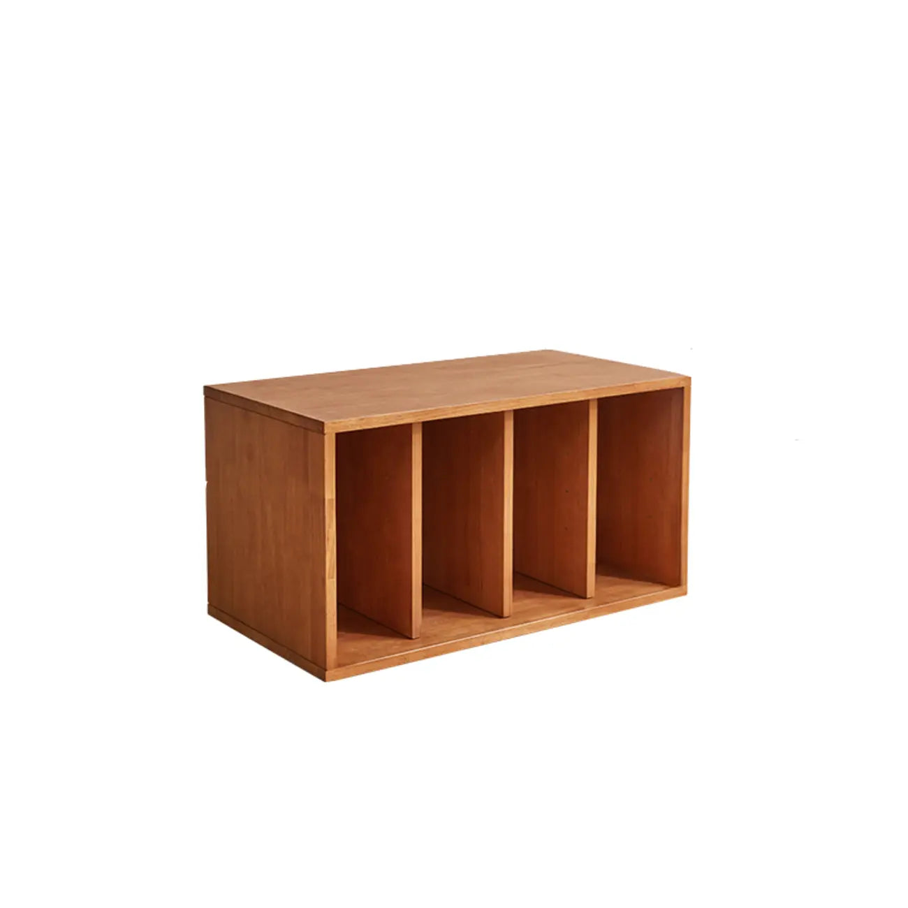 Bibliothèque cubique contemporaine en bois de noyer