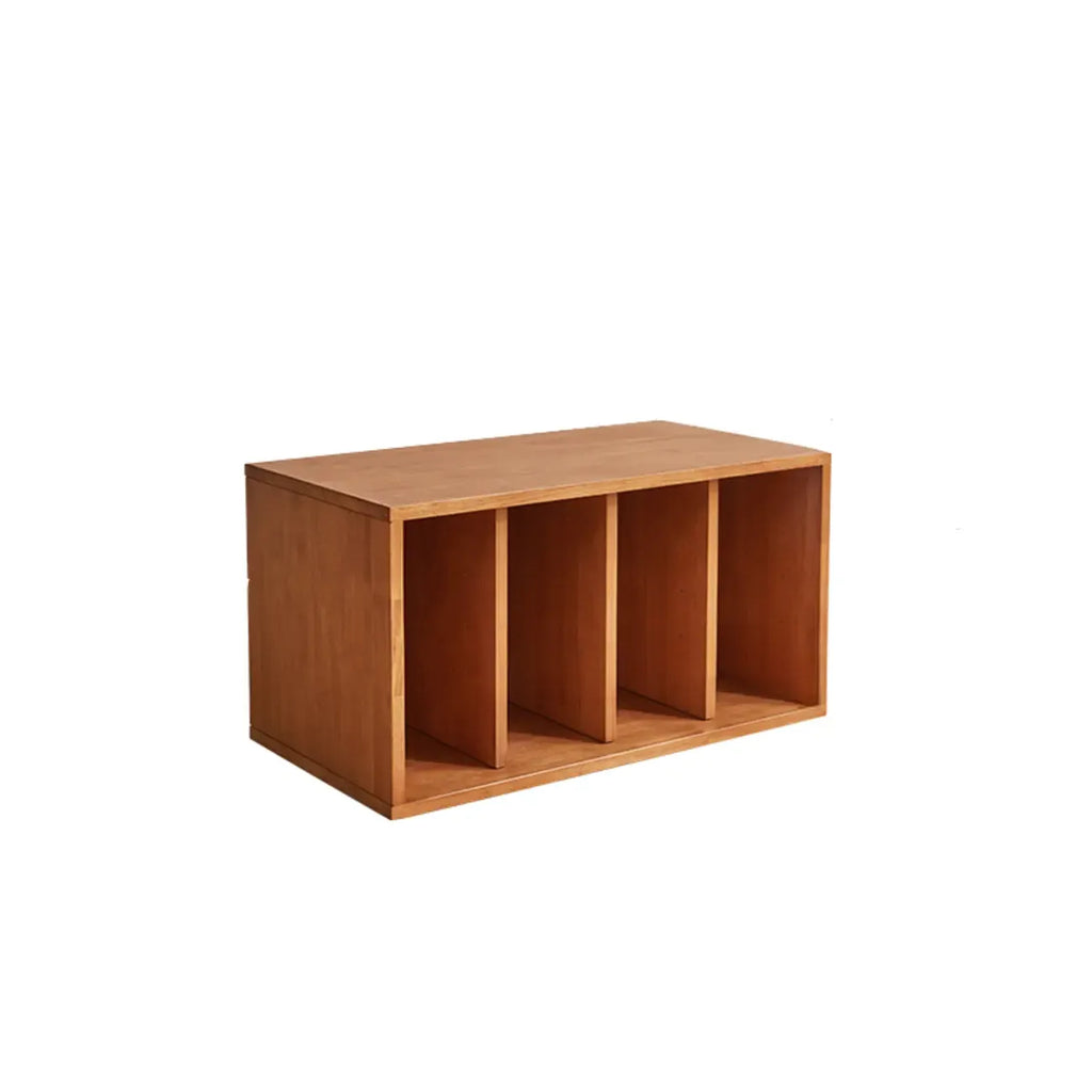 Bibliothèque cubique contemporaine en bois de noyer