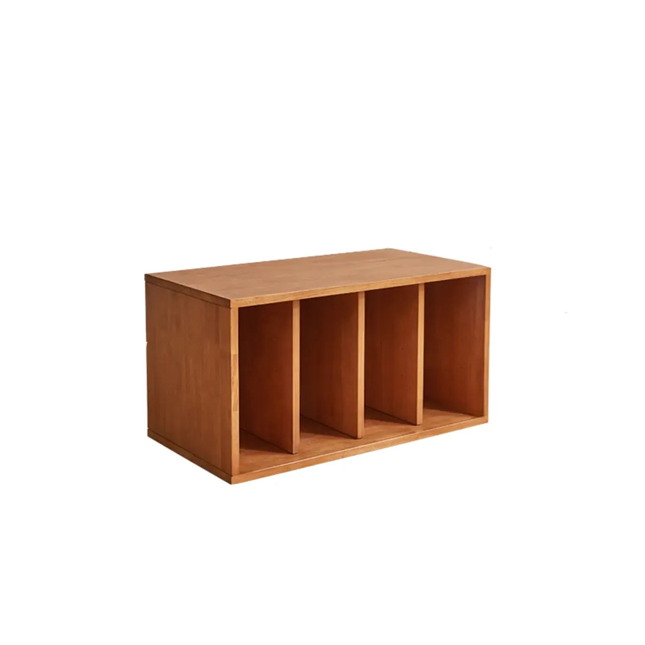 Bibliothèque cubique contemporaine en bois de noyer