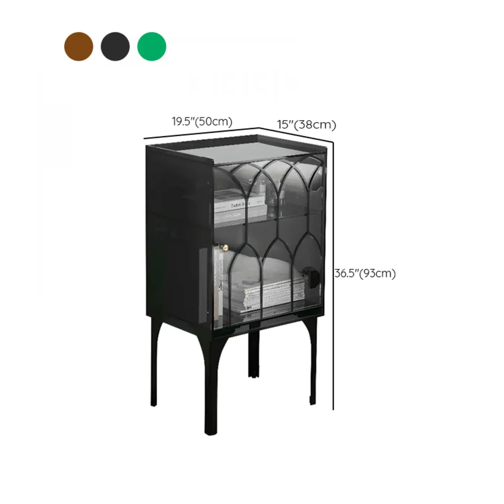 Vitrine carrée minimaliste en acrylique avec portes