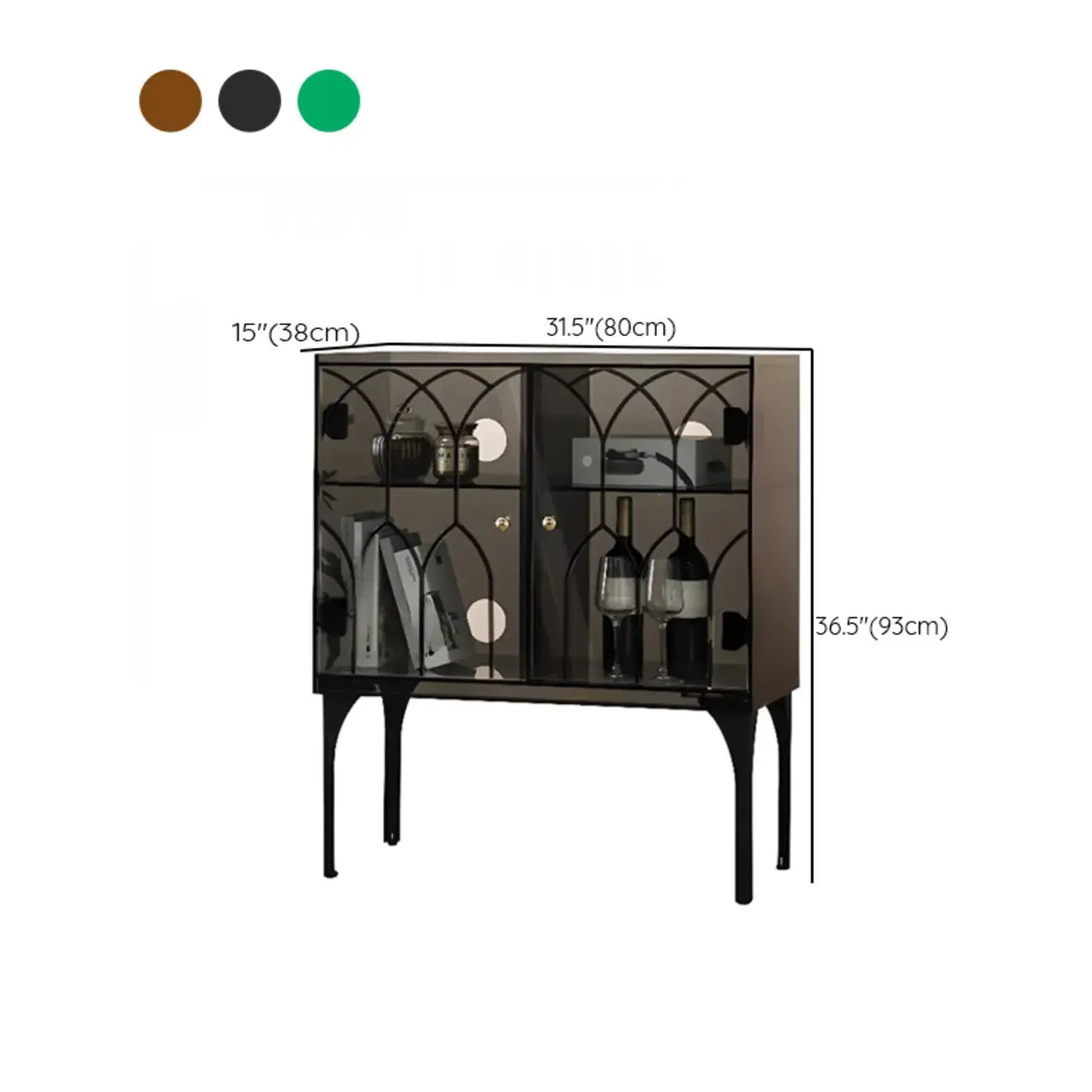 Vitrine carrée minimaliste en acrylique avec portes