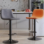 Tabouret de bar pivotant en cuir moderne, hauteur réglable
