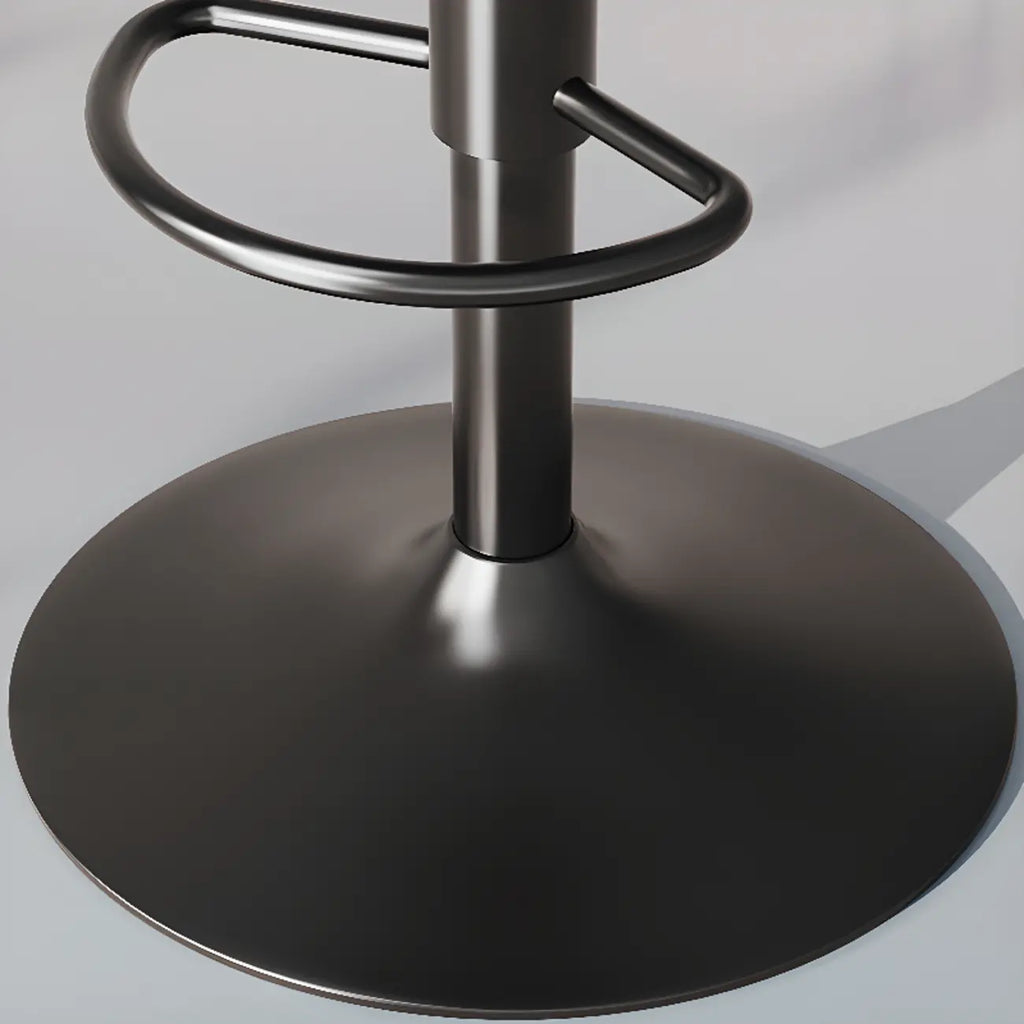 Tabouret de bar pivotant en cuir moderne, hauteur réglable