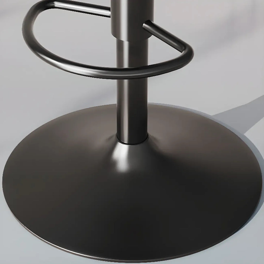 Tabouret de bar pivotant en cuir moderne, hauteur réglable