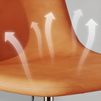 Tabouret de bar pivotant en cuir moderne, hauteur réglable