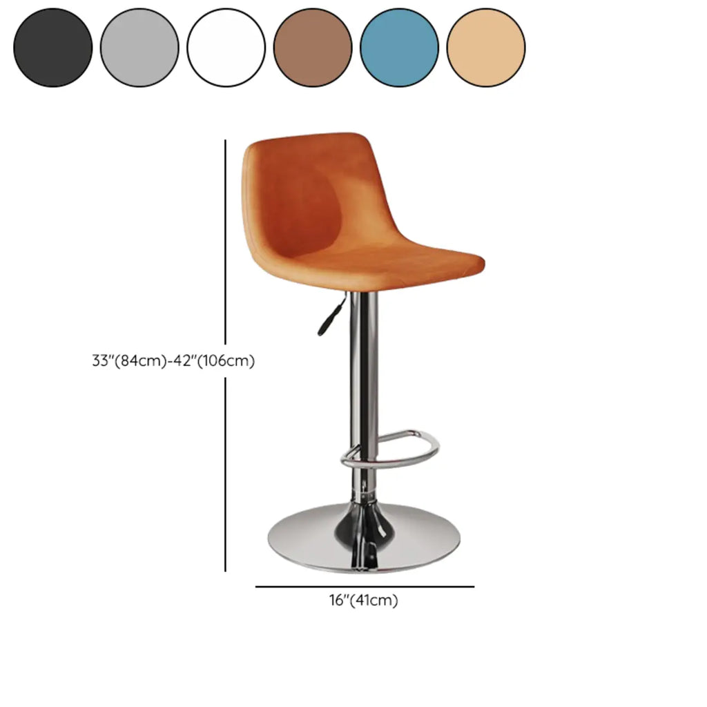 Tabouret de bar pivotant en cuir moderne, hauteur réglable