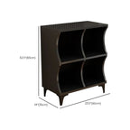 Bibliothèque modulaire moderne en bois noir à 2 niveaux en forme de cube