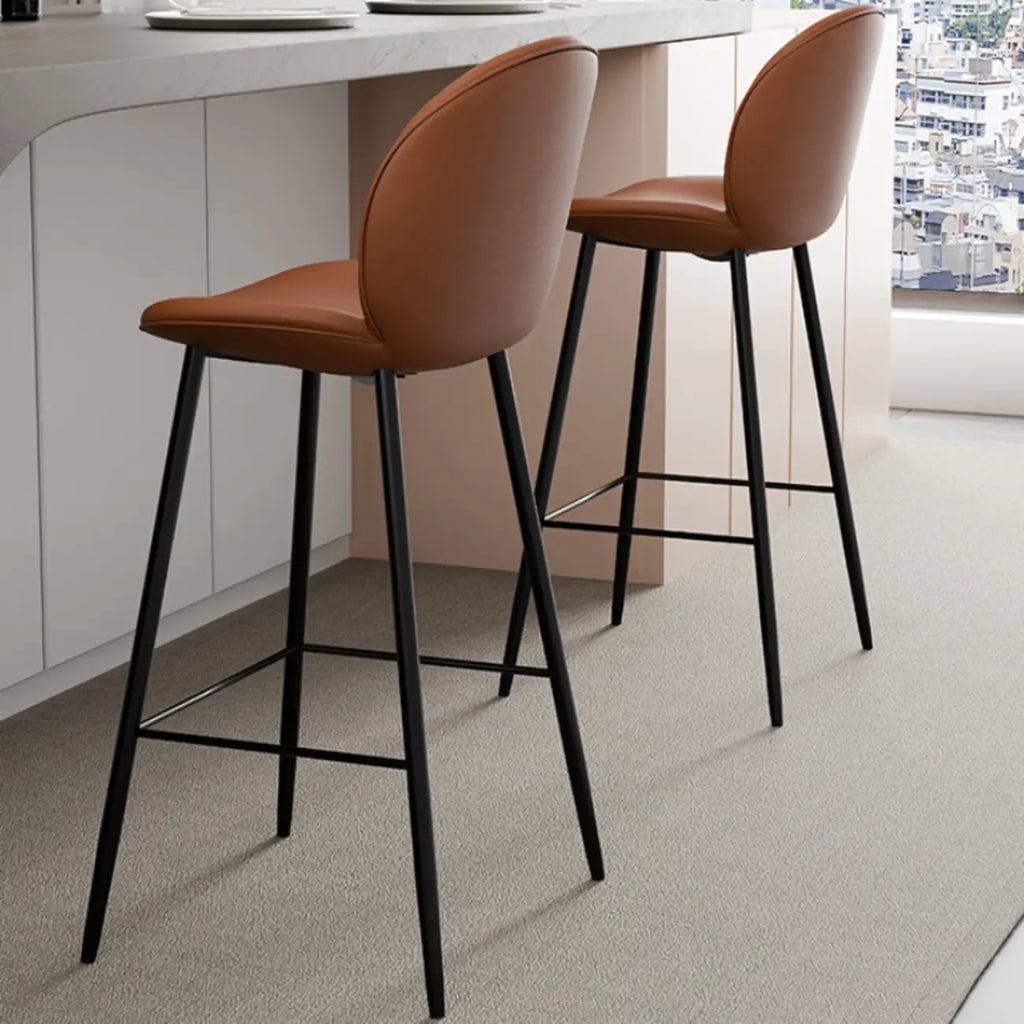 Tabourets de bar rembourrés style moderne du milieu du siècle