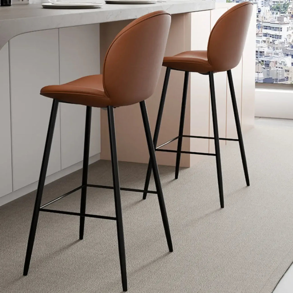 Tabourets de bar rembourrés style moderne du milieu du siècle