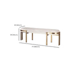 Banc d'entrée ovale en métal beige confortable