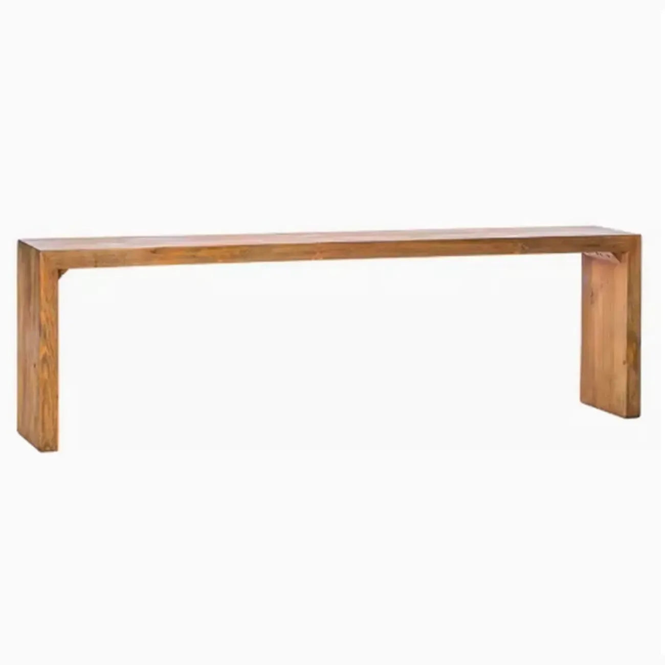 Banc d'entrée minimaliste en bois naturel long